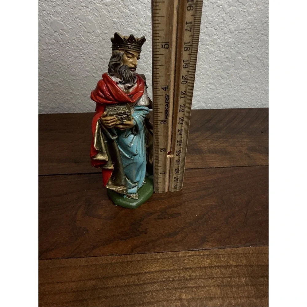 Made in Italy Nativity Set Holy Family Joseph Mary Baby Jesus 5 Pc Christmas